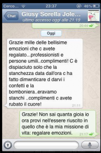 Giusy sorella della sposa