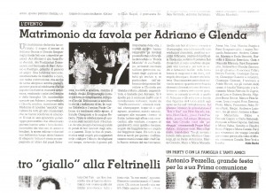 Matrimonio 28-05-2011 Art. giornale